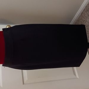 Black knit pencil skirt